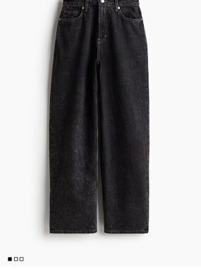 H&M Women's Relaxed Black Washed Jeans